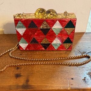 Bari Lynn Harlequin acrylic bag